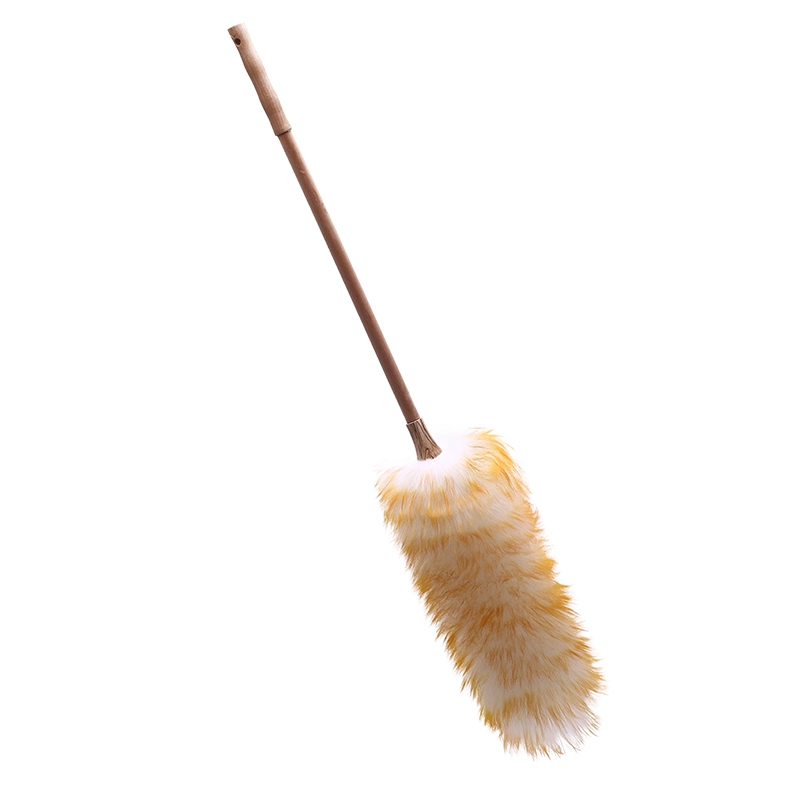 Home Use Long Wood Handle Lambs Soft Wool Cleaning Small Sheepskin Duster