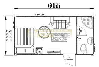 Layout of Anti-Rusted Steel Frame Modular Cottage for Vacat