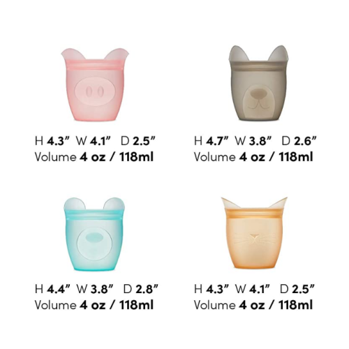 Zip top Tái sử dụng 100% silicone container em bé