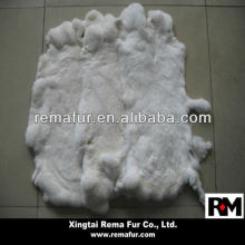 High quality 100% real rex rabbit skins in snow white color