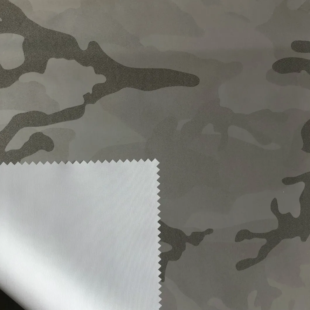 61d Polyester Plain Weave Printed Fabric to Reflect Light, Reflective Fabric