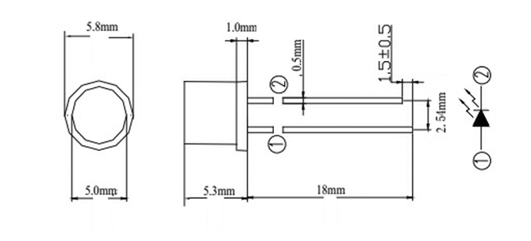 Flat top led