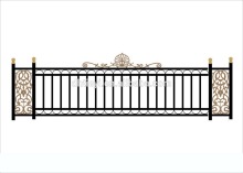 short modern wrought iron ornamental fence for sale