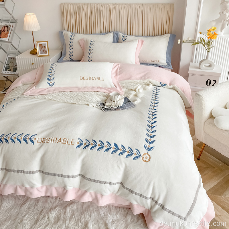 Neue 230g Klasse Milch Fleece Bedset 4 Stück