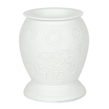 Charming Elephant White Ceramic Oil Burner - Home Decor