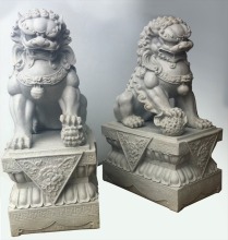 China fengshui home decoration marble lion statue for gate decoration