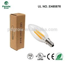 e14 led flicker flame candle light bulbs UL approved 110V dimmable filament candle bulb