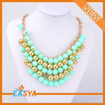 Fashion New Design Full Of Teardrop Acrylic Bead Necklace 