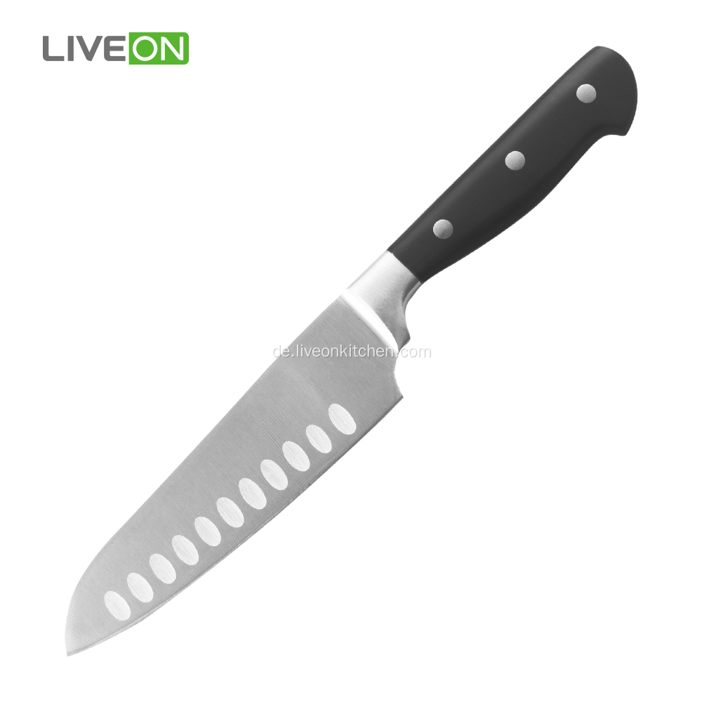 Kochmesser 6 Zoll Santoku mit POM Griff