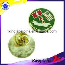 Die struck flag logo epola gold lapel pin for commemoration