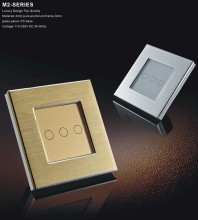 Black/golden/silver Aluminum touch screen wall electric switch