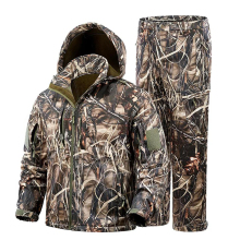 Water Resistant Camo Hunting Clothes for Men - Jacket and Pants