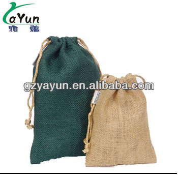 2016hot sale jute drawstring bag,gift bag,drawstring gift hessian bag