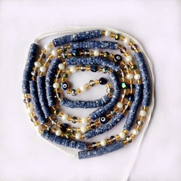 Colorful Polymer Clay African Waist Bead Body Chain