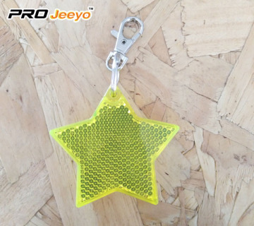 Led Light Reflective Star Hanger Keychain For Child