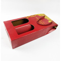 wholesale rigid corrugated double wine glass packaging box