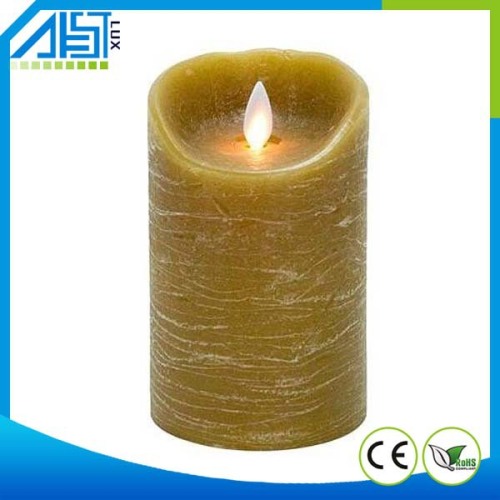 2015 Factory Wholesale New Design Best Selling Paraffin Wax Moving Flame Led Artificial Candle Light