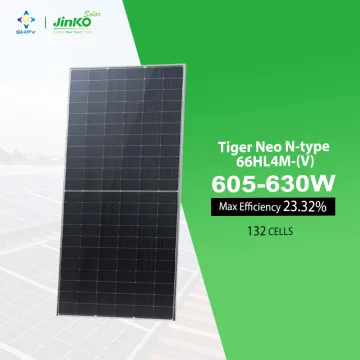 Jinko High Efficiency Monocrystalline Solar Panels: 605W, 610W, 615W, 620W, 625W, and 630W N-Type Photovoltaic Solar Panels
