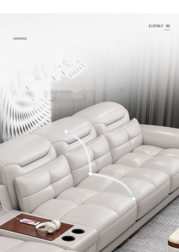 Leather sofa Simple modern living room sofa