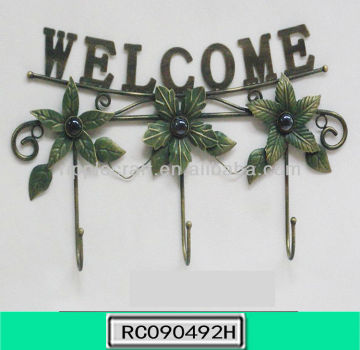 metal decorative hanging welcome sign cloths hook