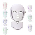 7 coloras led fótons terapia face máscara