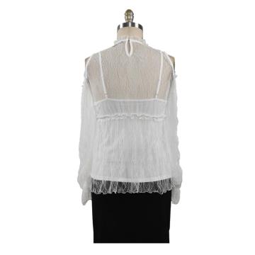 Zomertop vakantie losse off shoulder kanten blouse