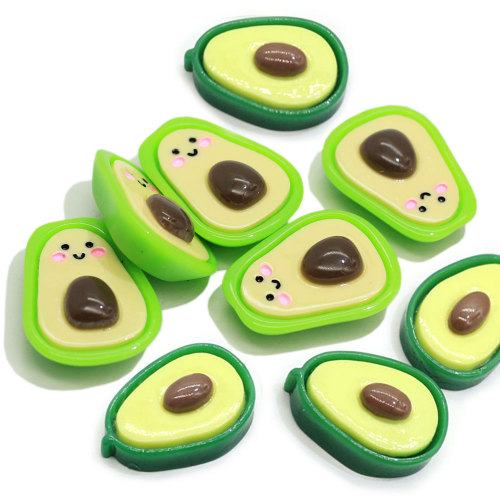 Cabujón Kawaii de aguacate verde de estilo diferente para decoración artesanal hecha a mano, espaciador, adornos de carcasa de teléfono, limo