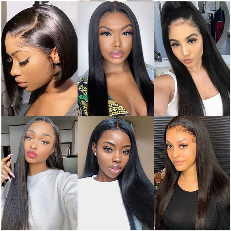 Wholesale Deep Wave 100% Brazilian Human Hair Lace Wig 4*4 Transparent Frontal Closure Lace Front Wig