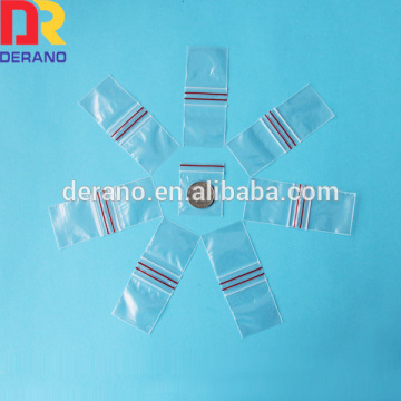 LDPE clear red line ziplock bag