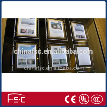 Multi graphic advertising acrylic crystal super slim led light box frameless