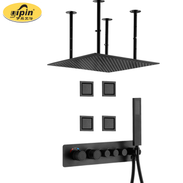 Thermostatic Brass Faucet Shower Panel with 5 Handles for Spa Jet Mixer Shower