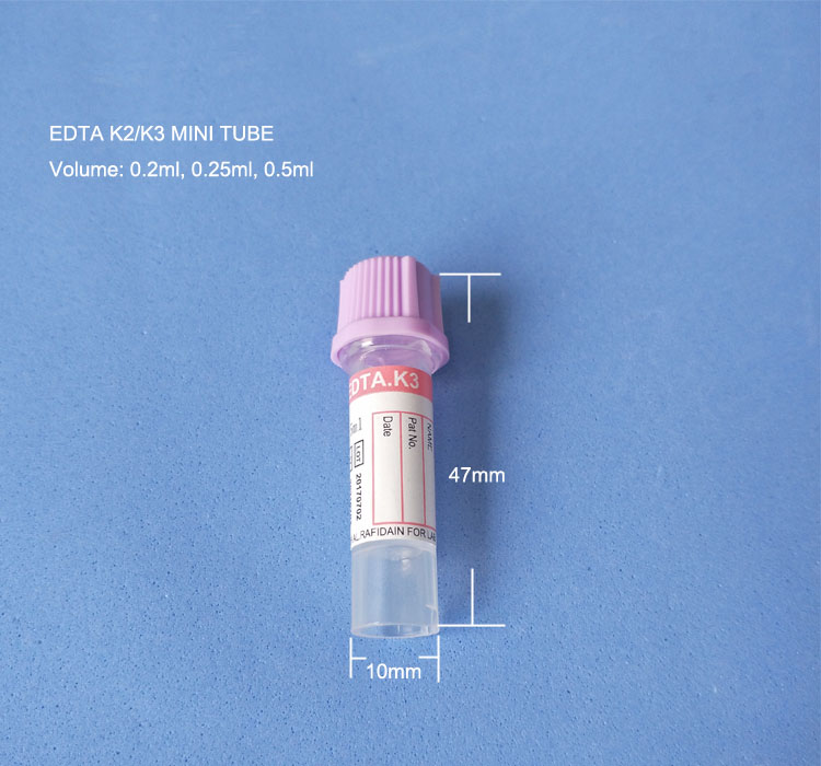 Medical consuamble microtainer edta tube 0.5ml with screw cap for Children