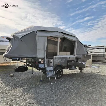 Camping Trailer Tent Outdoor Thickened Rainproof Camping Family Tent Trailer Roof Inflatable Tent