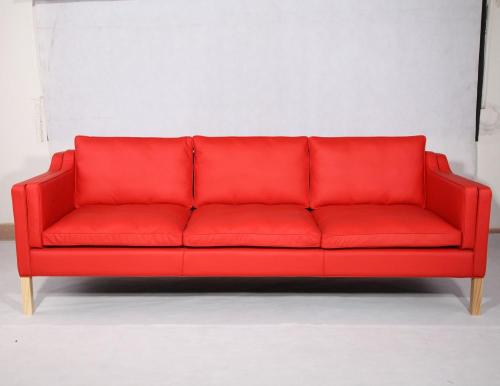 Borge Mogensen 2213 3-Sitzer Ledersofa Replik