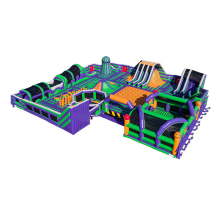 Commercial Customized Outdoor Inflatable Playgrounds for Theme Parks with Slides and Obstacles