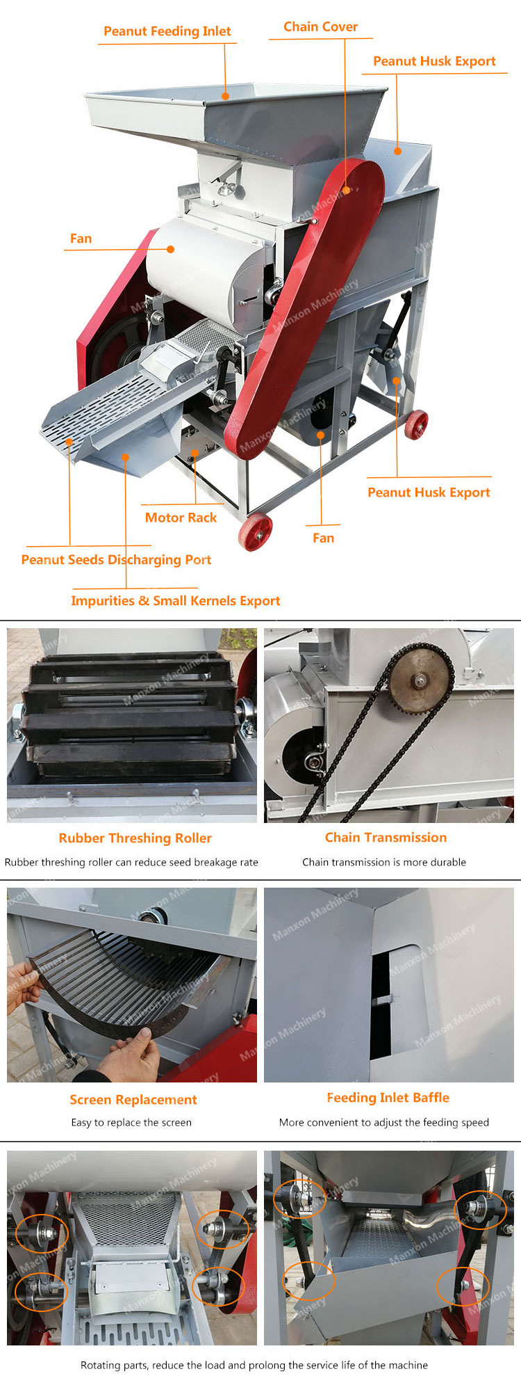 Peanut Shell Removing Machine Peanuts Processing Machinery Groundnuts Sheller Shelling Machine
