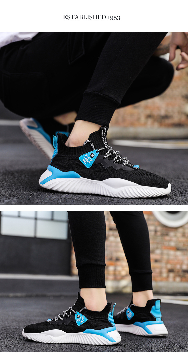 Bulk Sale Cheap Stylish Rubber  Shoes Sole Durable Trainers Shoes Men Sports Shoes OEM