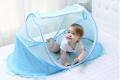 babybed muggen bednet met muziek