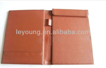 Custom Leather Check Holder For Restaurant With Pen holder