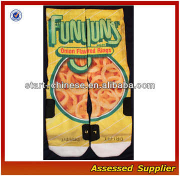 Awesome Funyuns Custom Elite Basketball Blank Socks/Wholesale Sublimated Elite Basketball Socks for Sport Socks Shell107