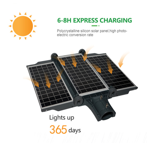 Lâmpada de rua solar de alumínio 200w 400w 600w tudo em um