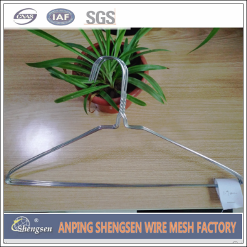 Galvanized coated wire hanger for laundry product