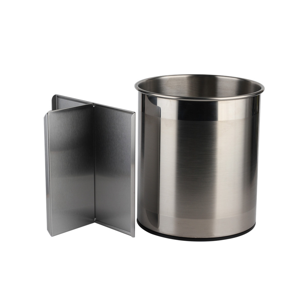 Stainless Steel Utensil Holder With Removable Divider