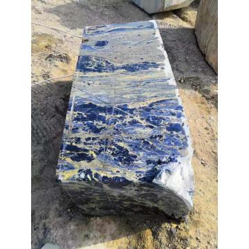 blue sodalite stone block