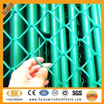 Hot sale green color vinyl coated chain link fence