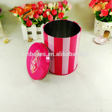 Metal Christmas gift cylinder candy packing tin box