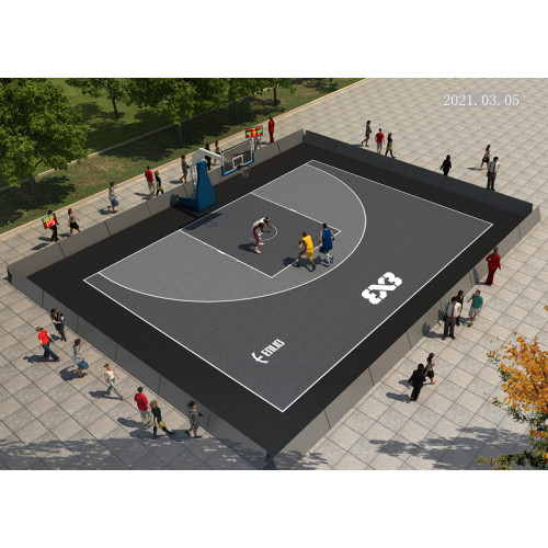 Lantai bola basket 3x3 Olimpiade Tokyo