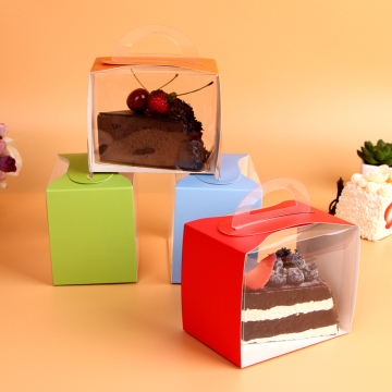 Mini plastic cake slice box
