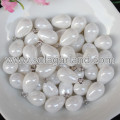 Σταγόνες μενταγιόν 10 * 14MM Faux Pearl White Teardrop Charms