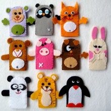 2014 new design felt finger puppets, hot felt finger toy